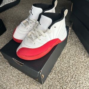 Kids White and Red Sneakers